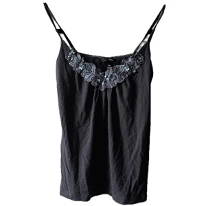 AS SÖT TOPP!! - Så himla gullig marinblå topp med sådana fina detaljer runt ”kragen”<3