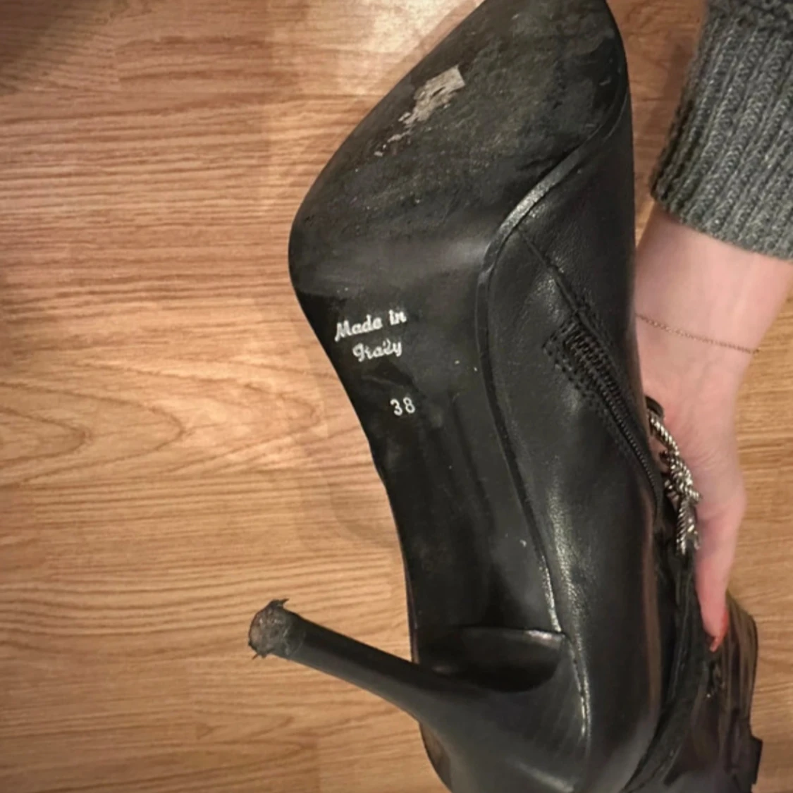 Svarta höga stövlar med klack från Bianco - 4