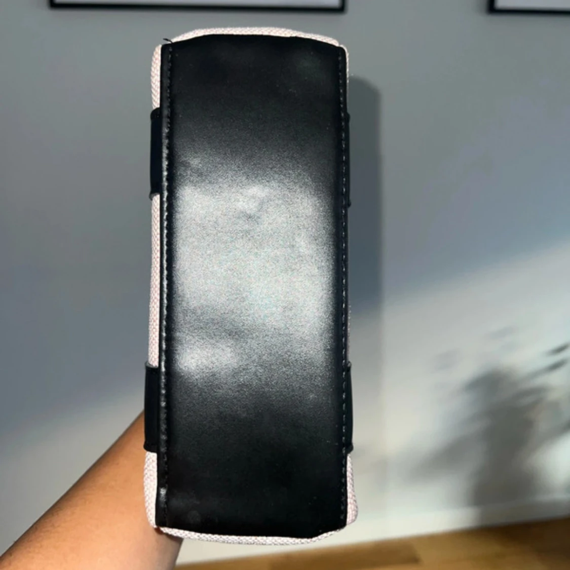 Beige och svart handväska i canvas - 2