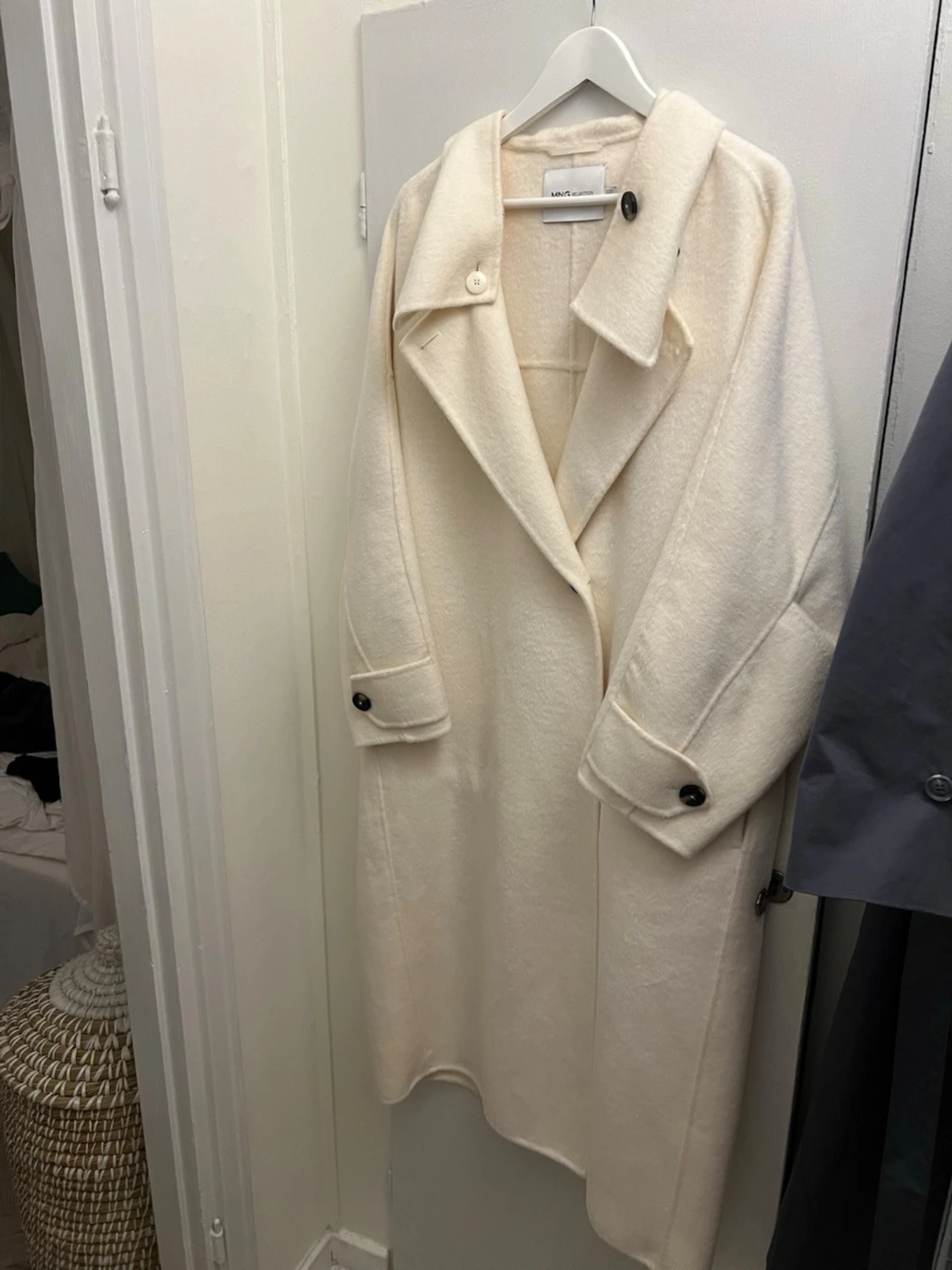 Mango ullkappa med trattkrage - 5