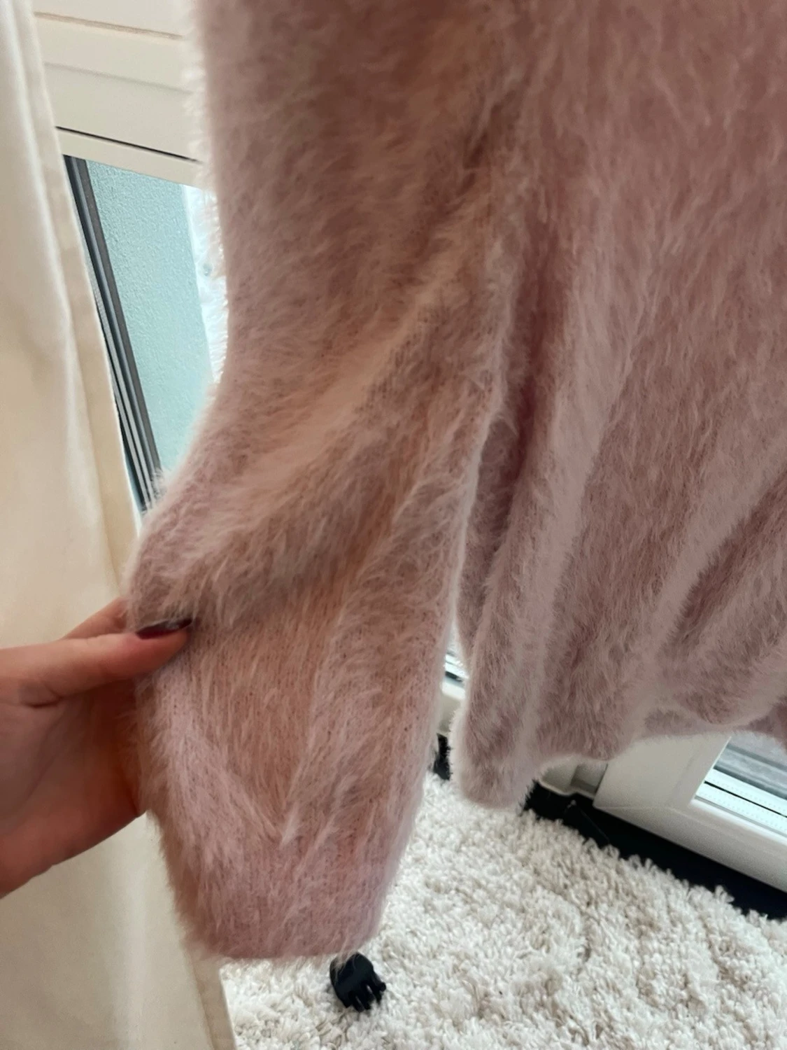 Ljusrosa fluffig tröja VRS Woman XS - 1