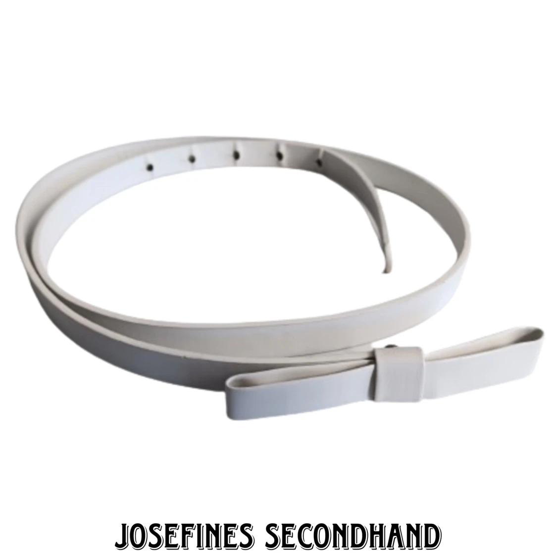 Vit y2k bälte med rosett