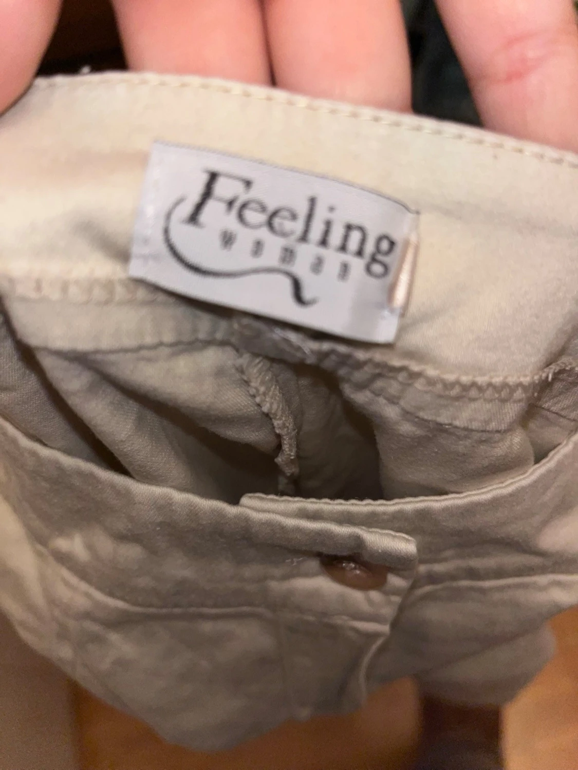 Beiga croppade byxor Feeling Woman - 1