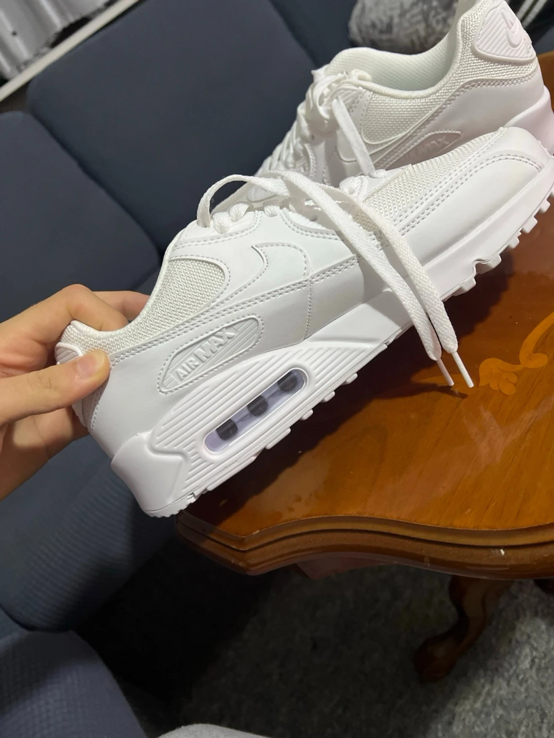 Nike Air Max 90 vita sneakers ingen låda tillkommer - 1