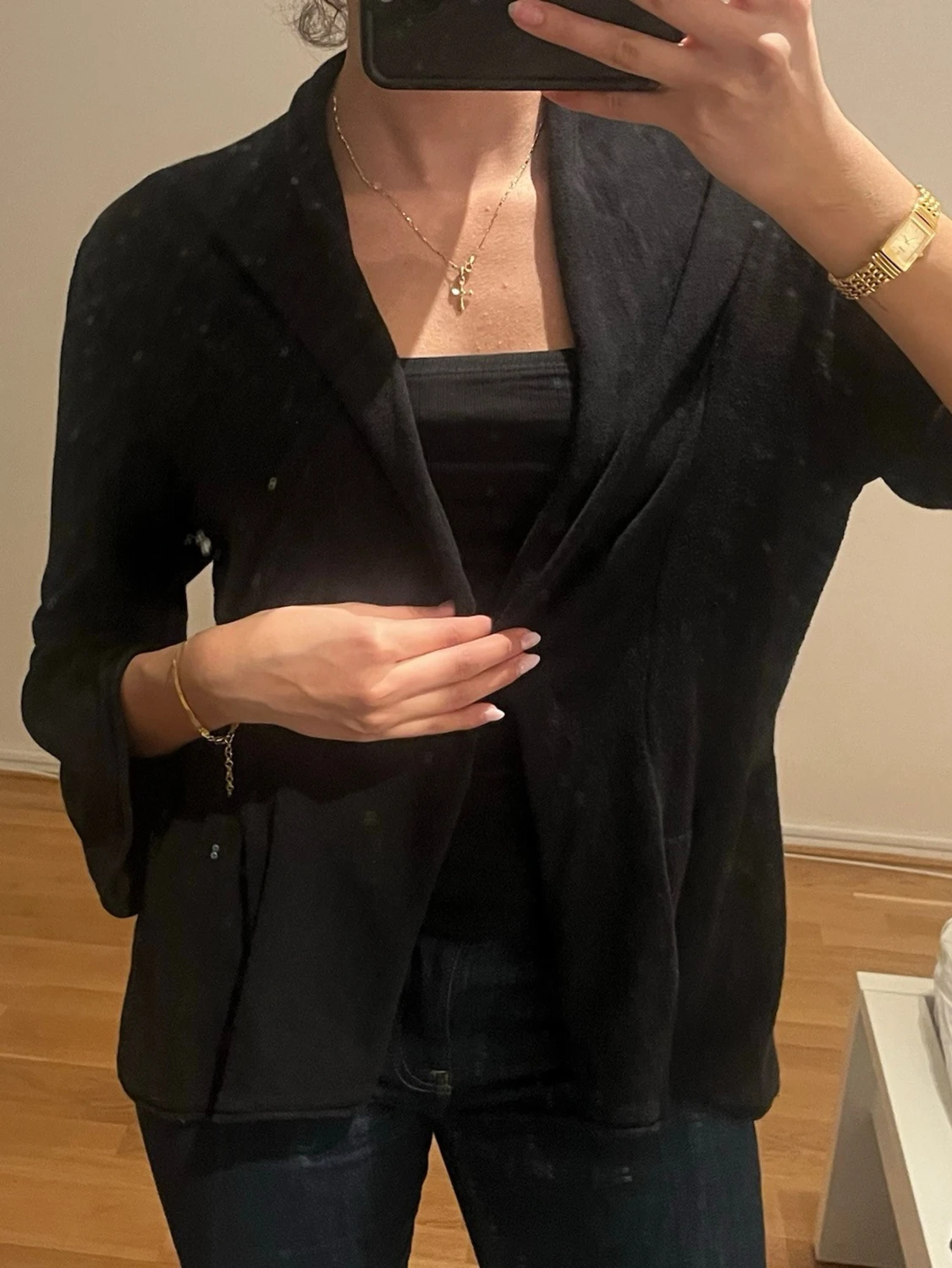 Svart kofta med trumpetärmar från ZARA - 3