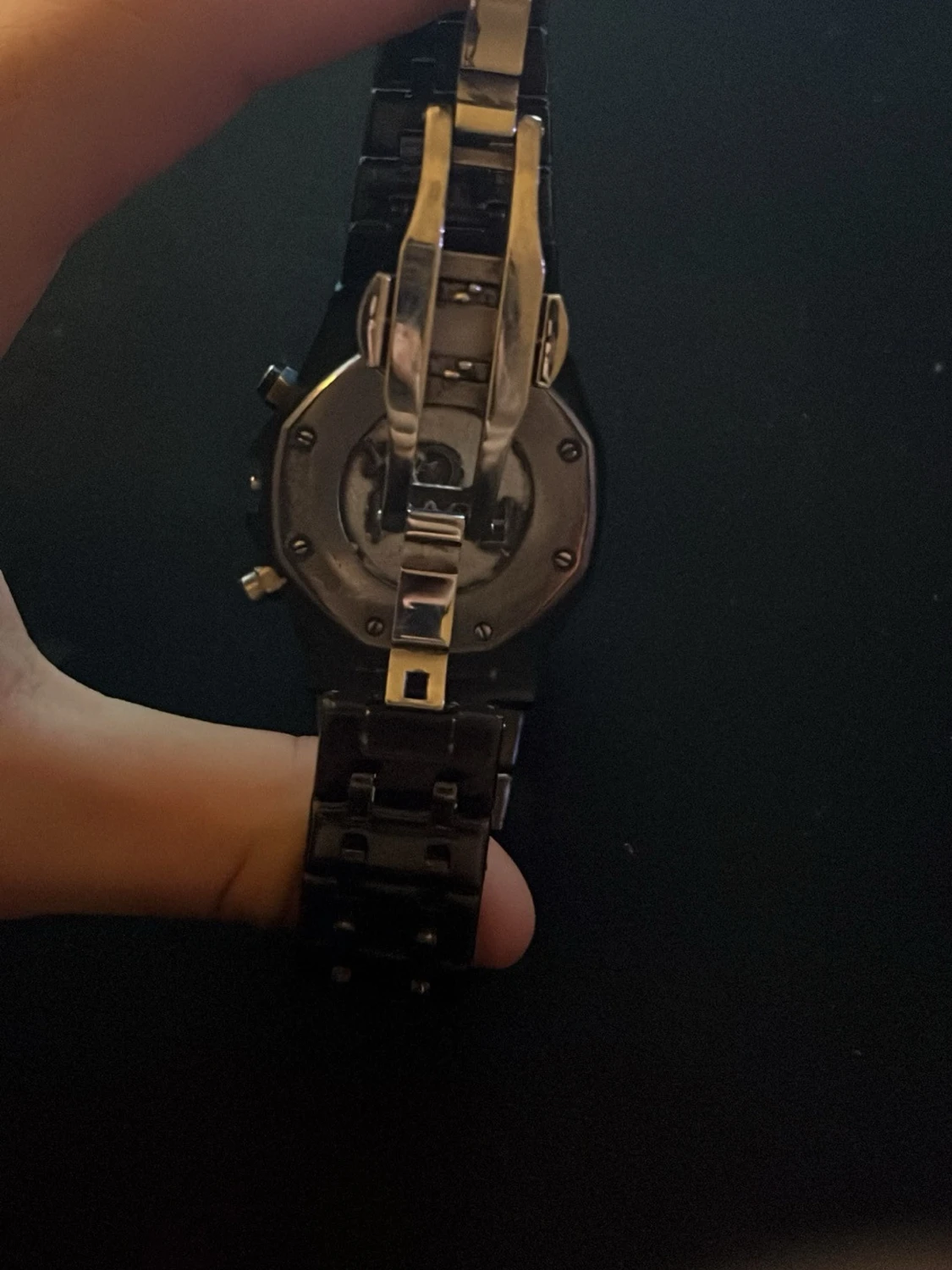 Svart Audemars Piguet Royal Oak klocka - 1