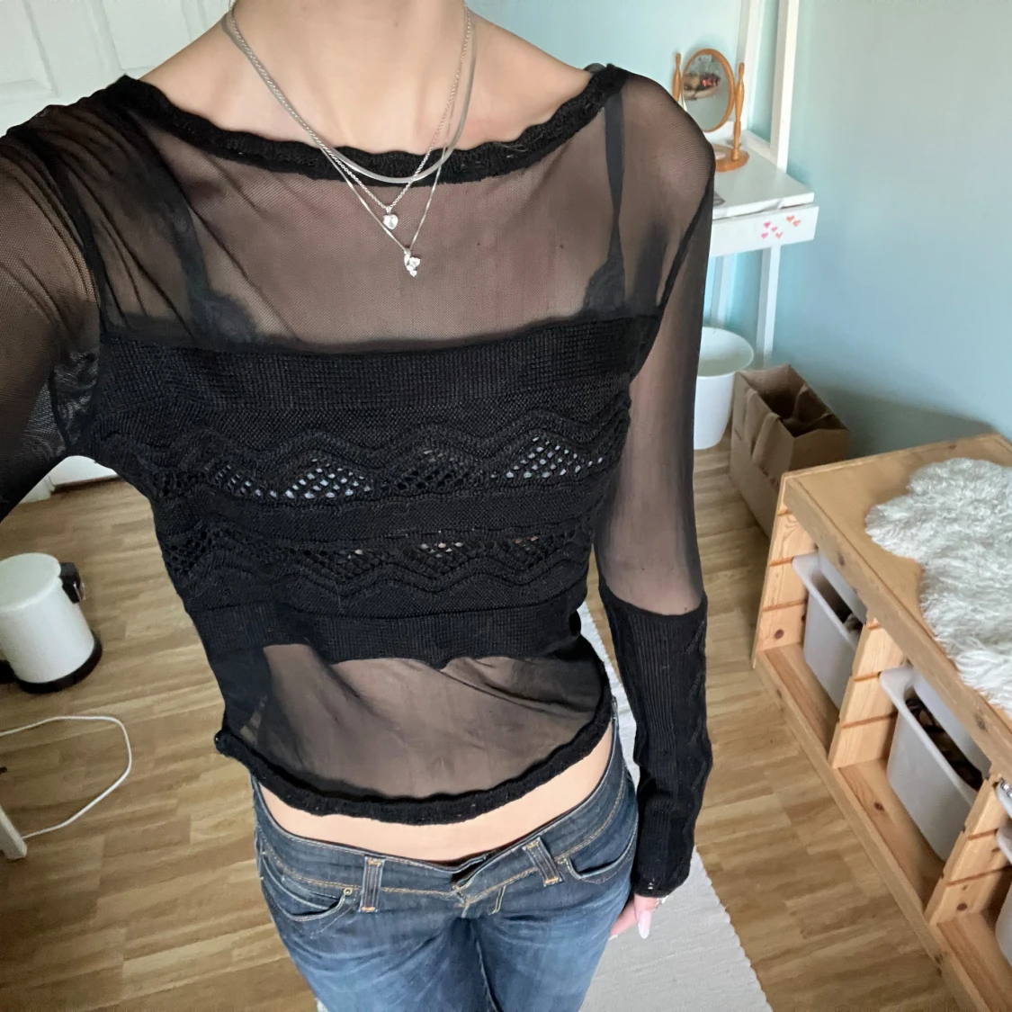 Svart mesh topp från Lucy Collection - 1