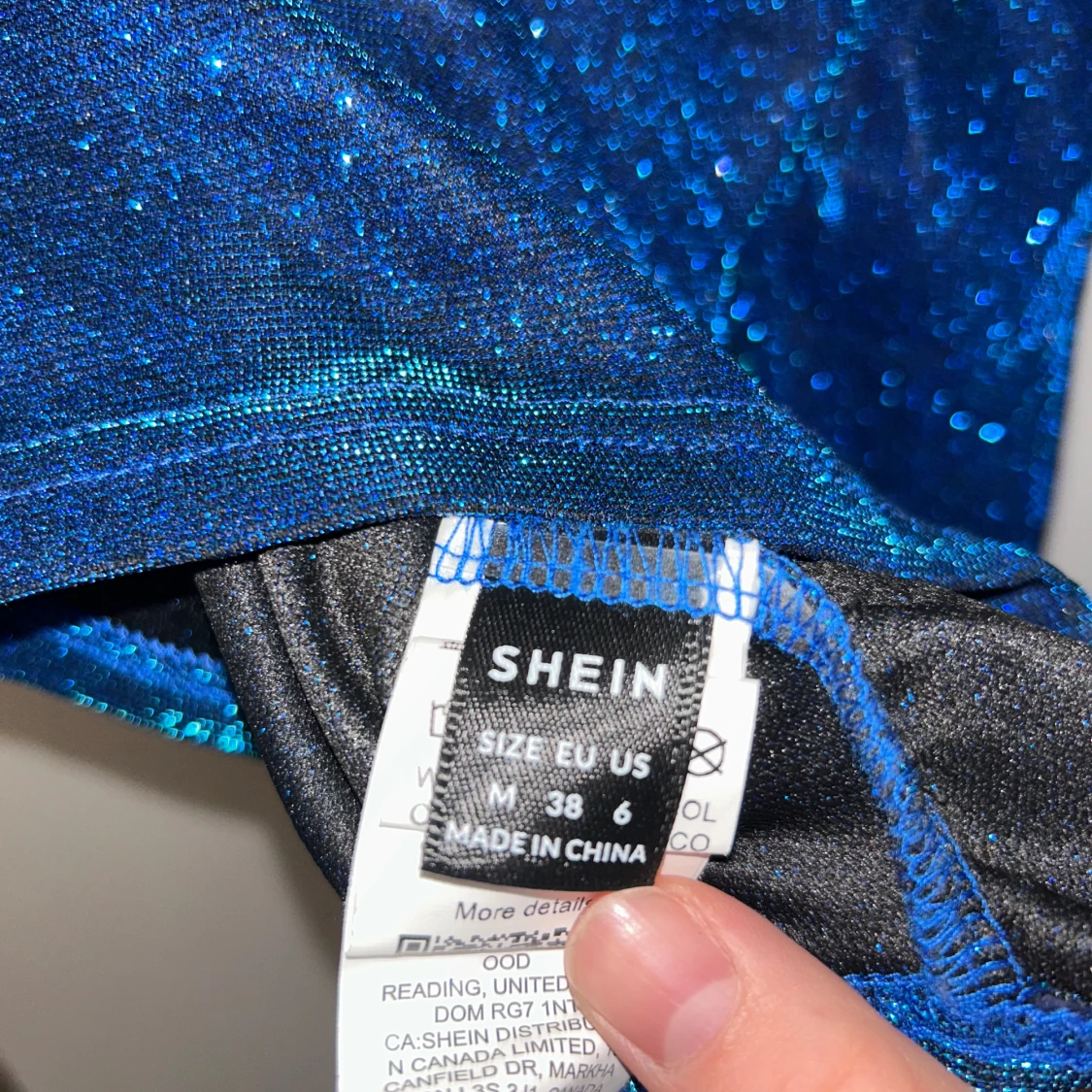 Blå glittrig linne från SHEIN - 3