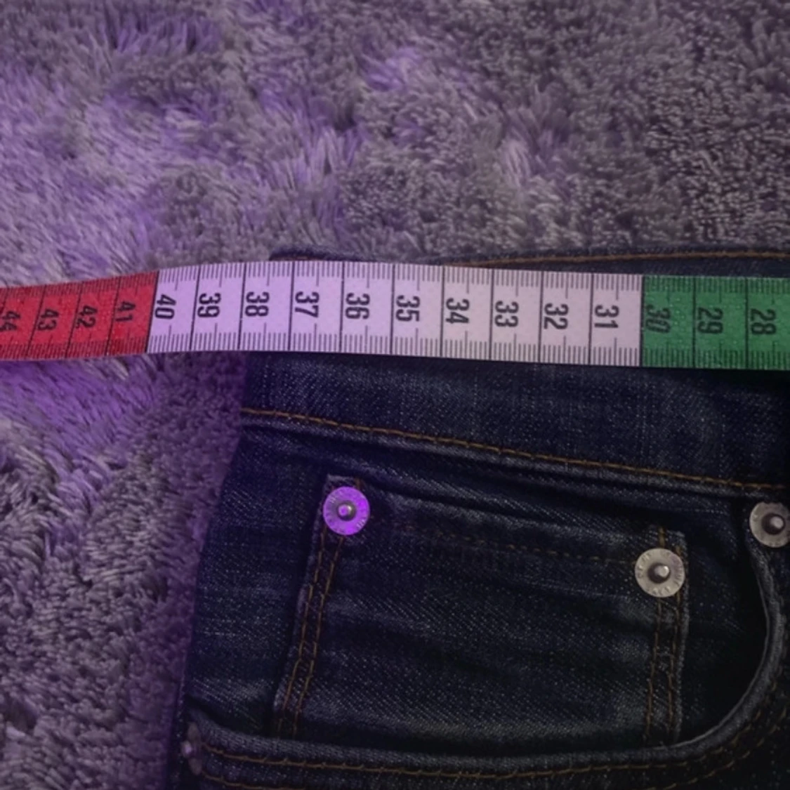 Mörkblå jeansshorts från Helmut Lang - 3