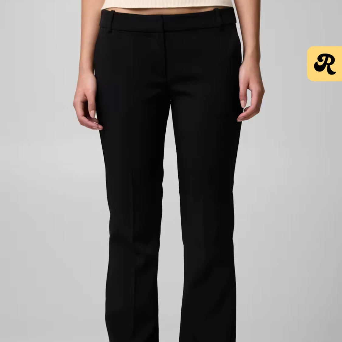 Svarta kostymbyxor med bootcut - 1