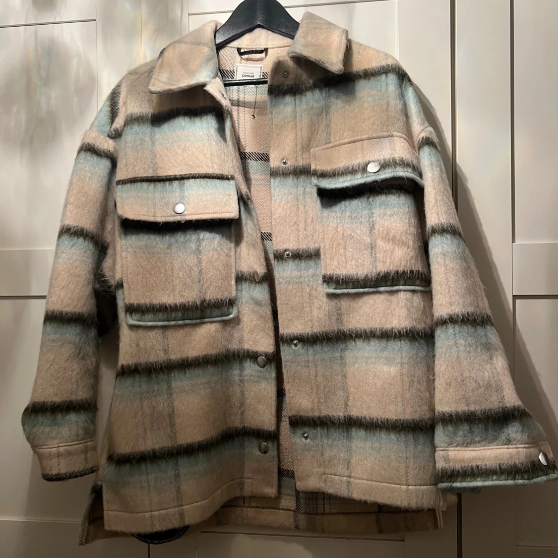 Rutig overshirt från Pimkie i ullmix