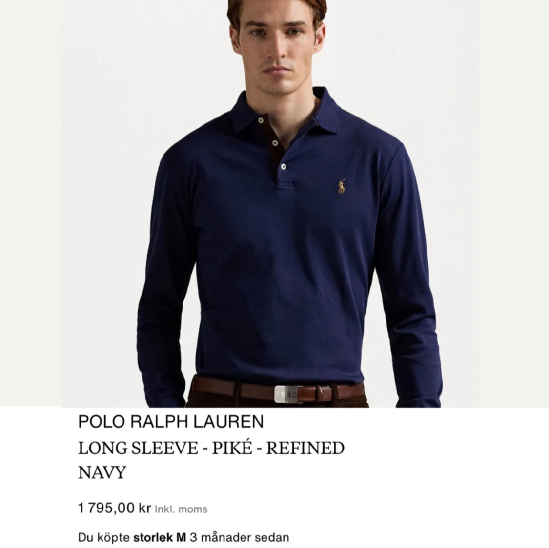 Ralph lauren polotröja marinblå med prislapp - 4