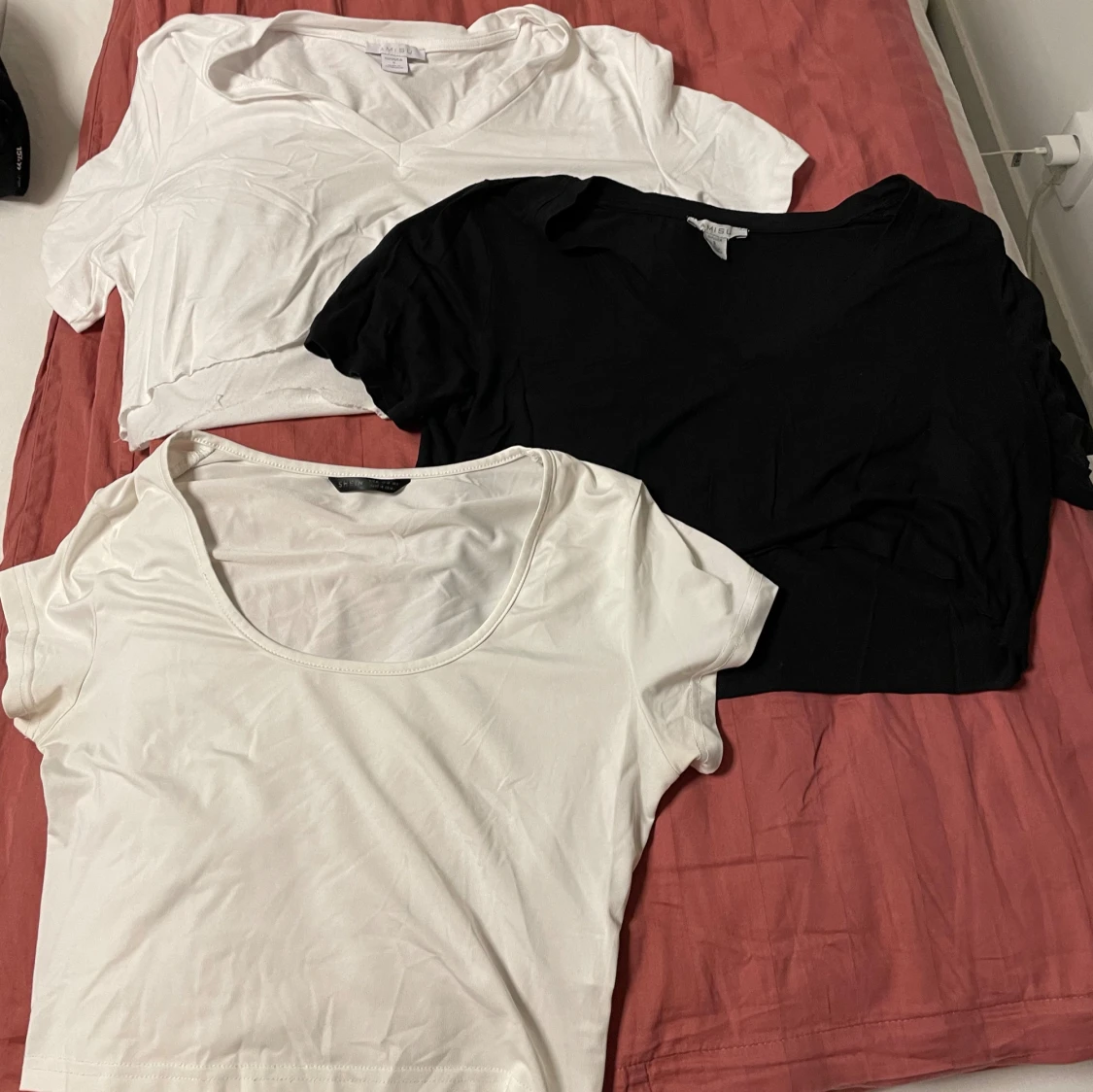 3-pack basic toppar i svart och vitt