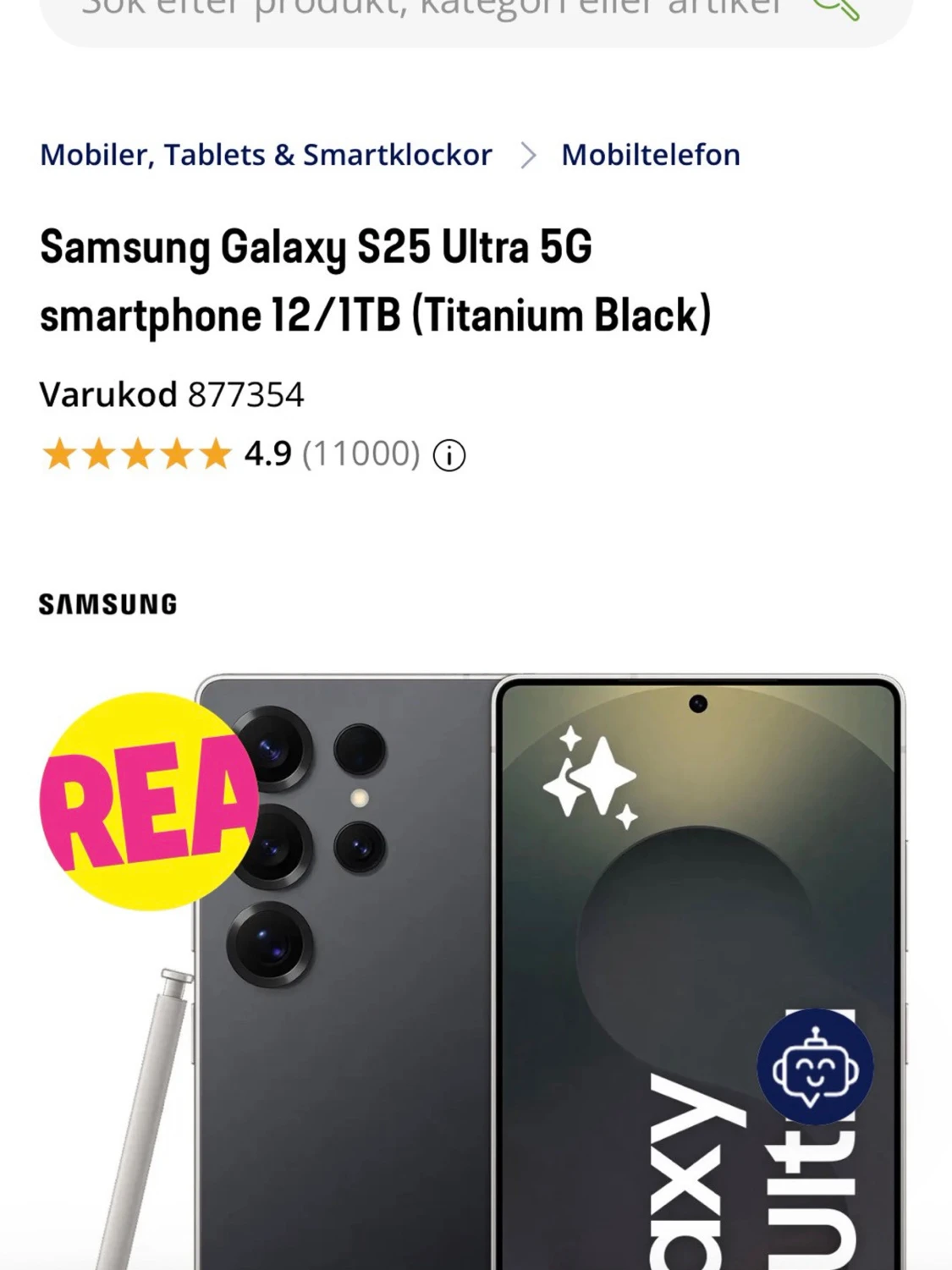 Samsung Galaxy S25 Ultra 5G 12/1TB (Titanium Black) - 1