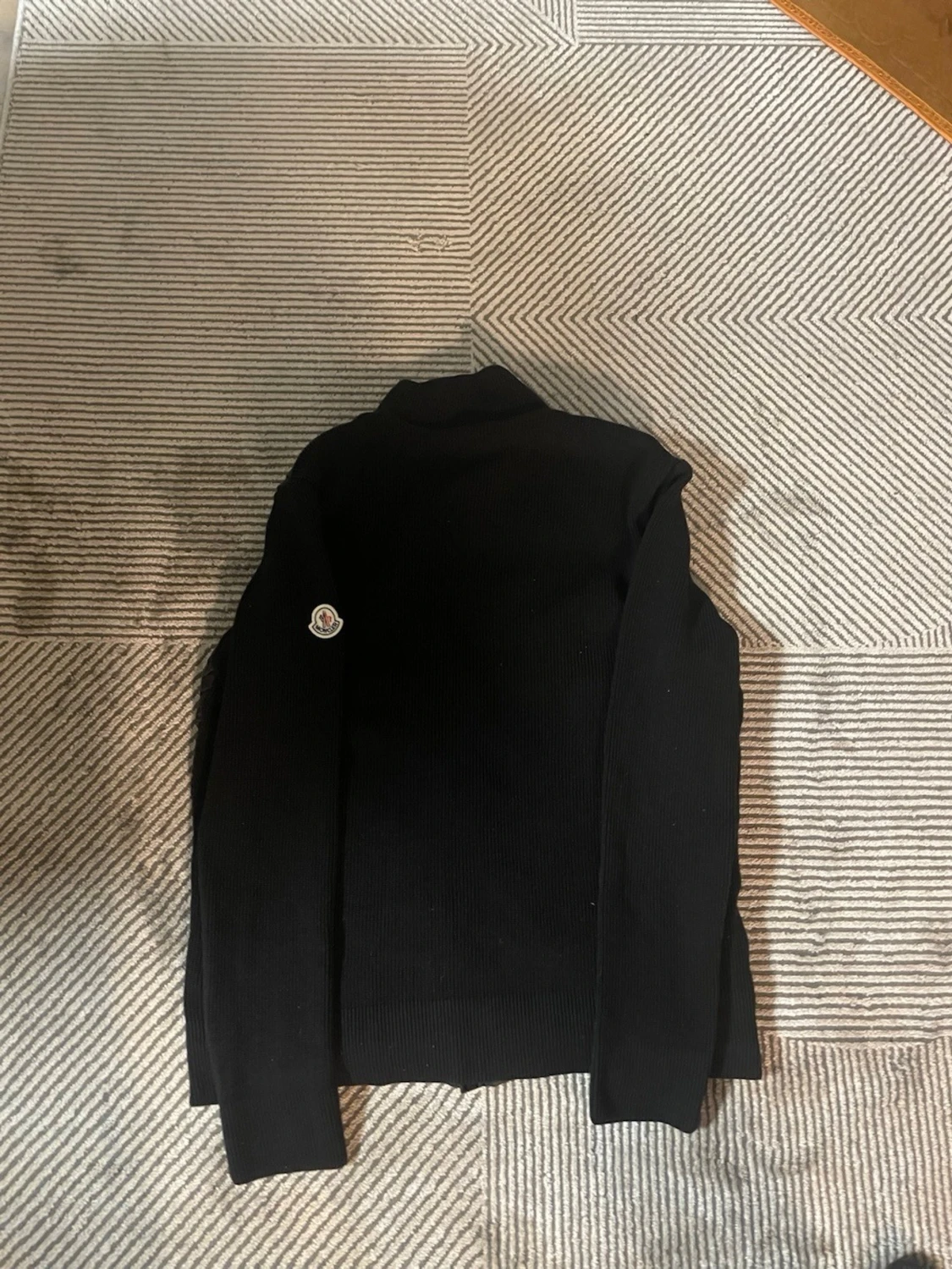 Svart Moncler pufferjacka stickad - 2