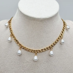 Handgjort halsband  - Material-rostfritt stål, kedjetjocklek-5cm 