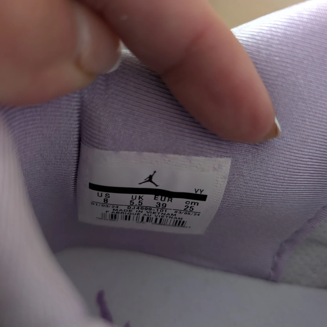 Nike Air Jordan 4 Retro vit/lila - 3