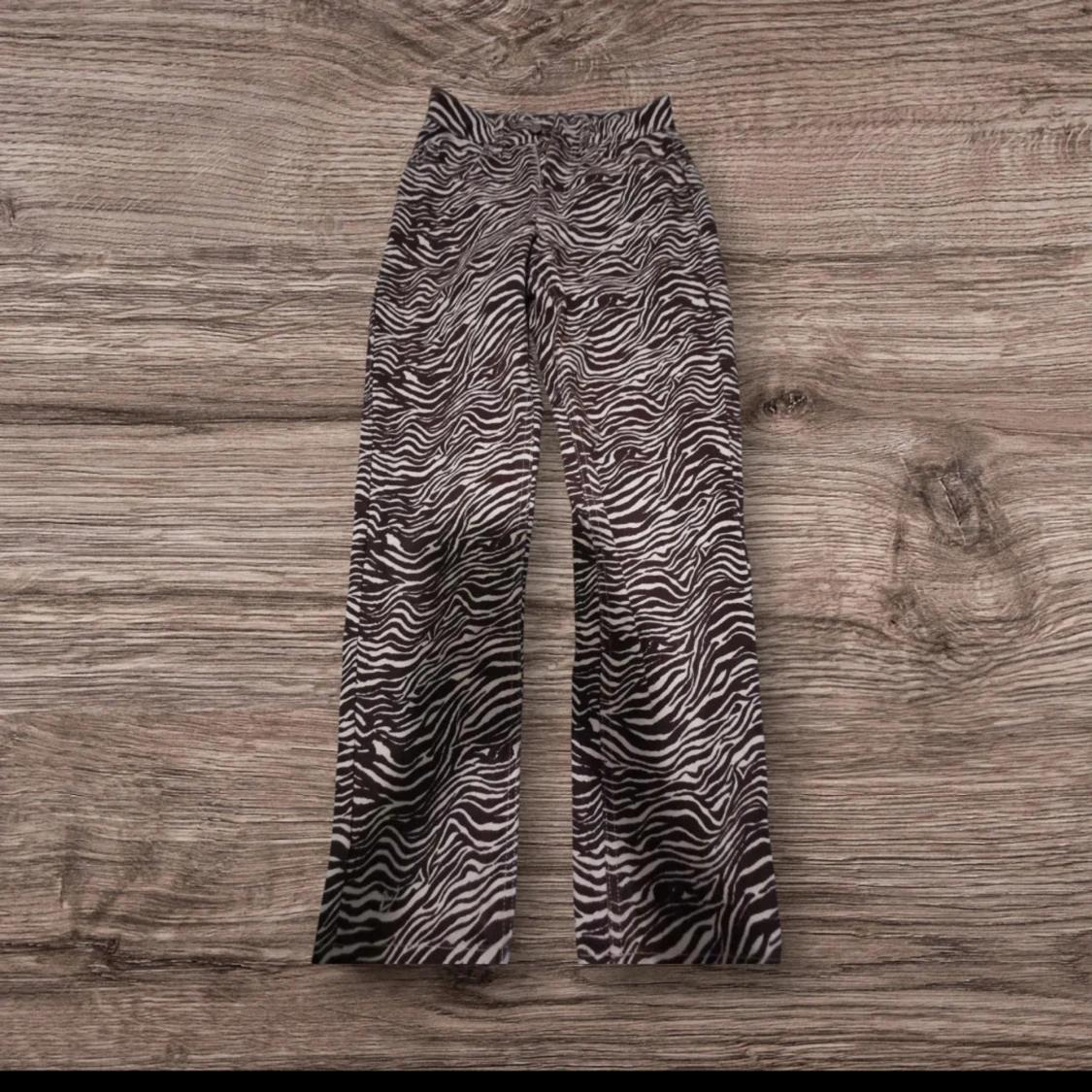 Zebramönstrade wide manchesterbyxor
