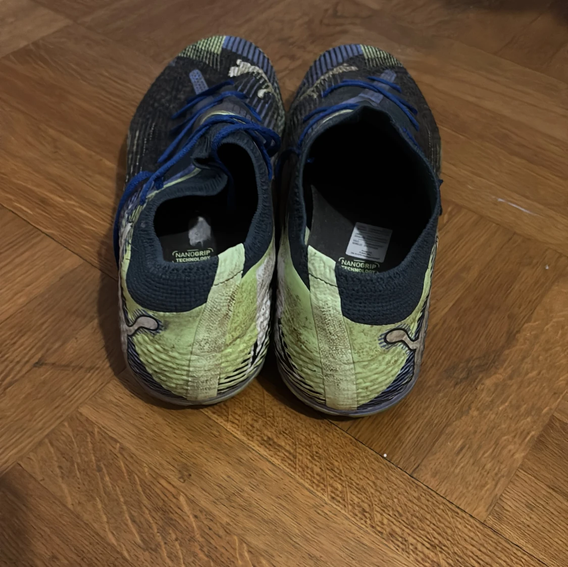 Puma fotbollsskor blå/grön mönstrade - 2