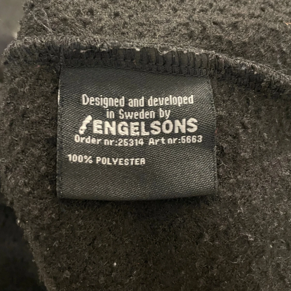 Svart fleece hoodie High Mountain - 3