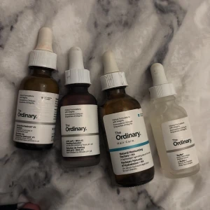 Ordinary serum mixed - Ordinary serum olika 60kr/st lite mer än hälften finns kvar i som på bilderna alla fyra för 240kr väldigt bra pris jag har  🫶🏽
