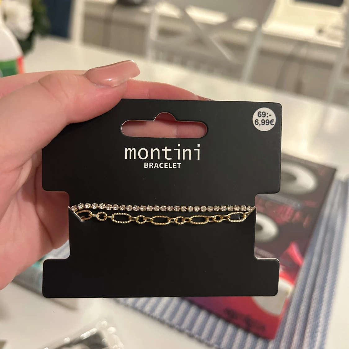 Montini guldarmband med strass