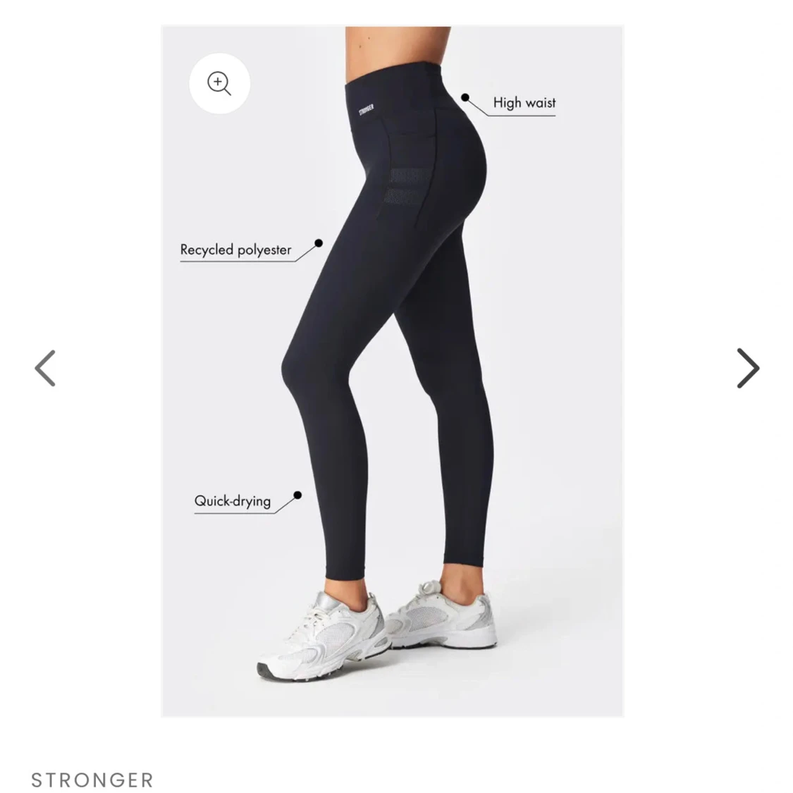 Svarta träningstights från Stronger med fickor (nya) - 4