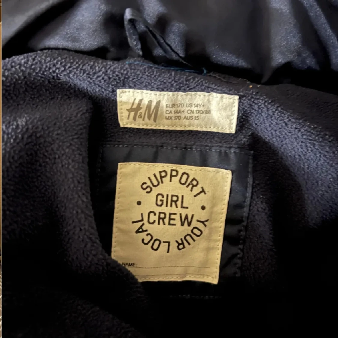 Mörkblå pufferjacka från H&M - 1