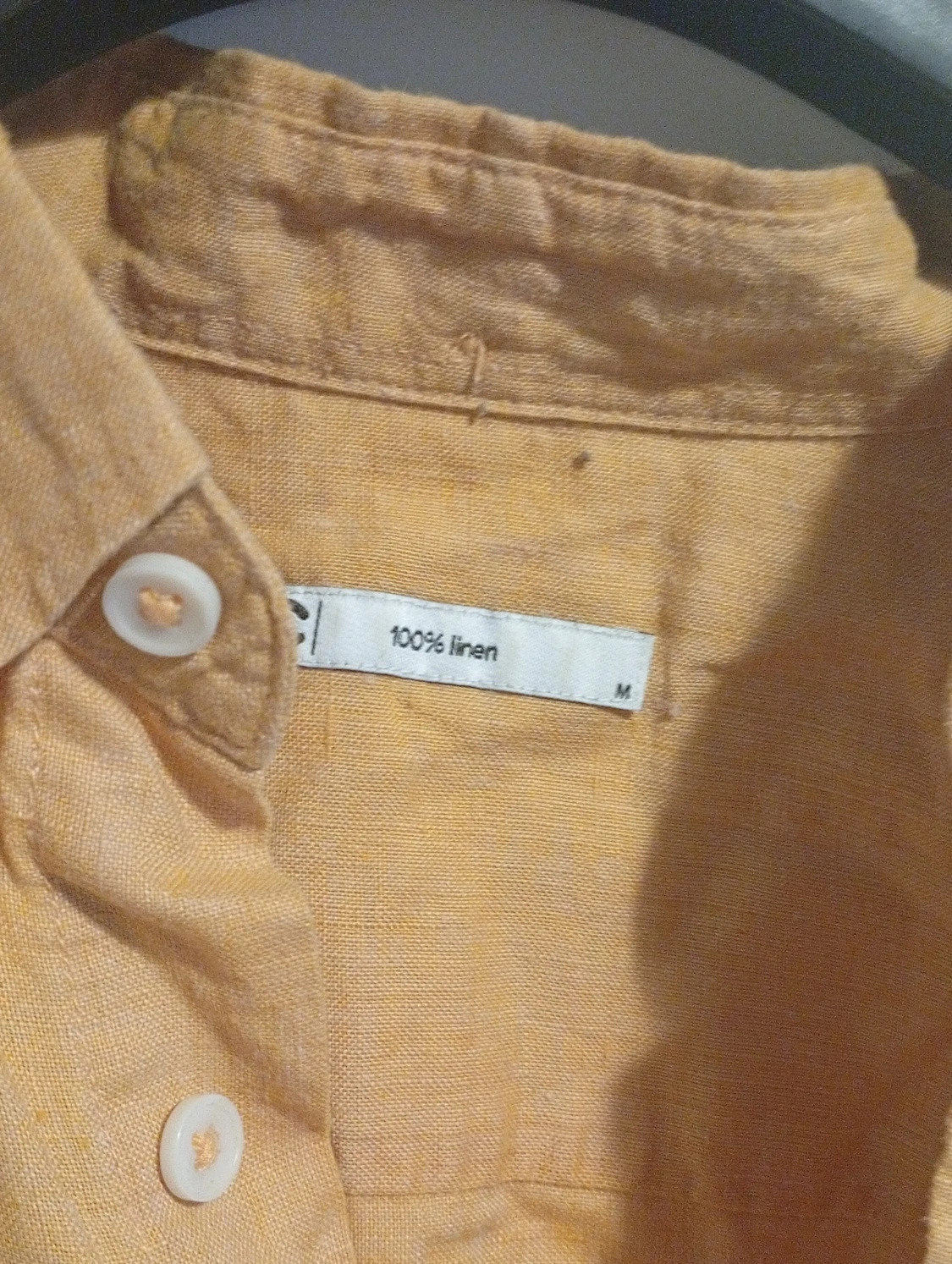 Gul linneskjorta från Tenson, M - 1