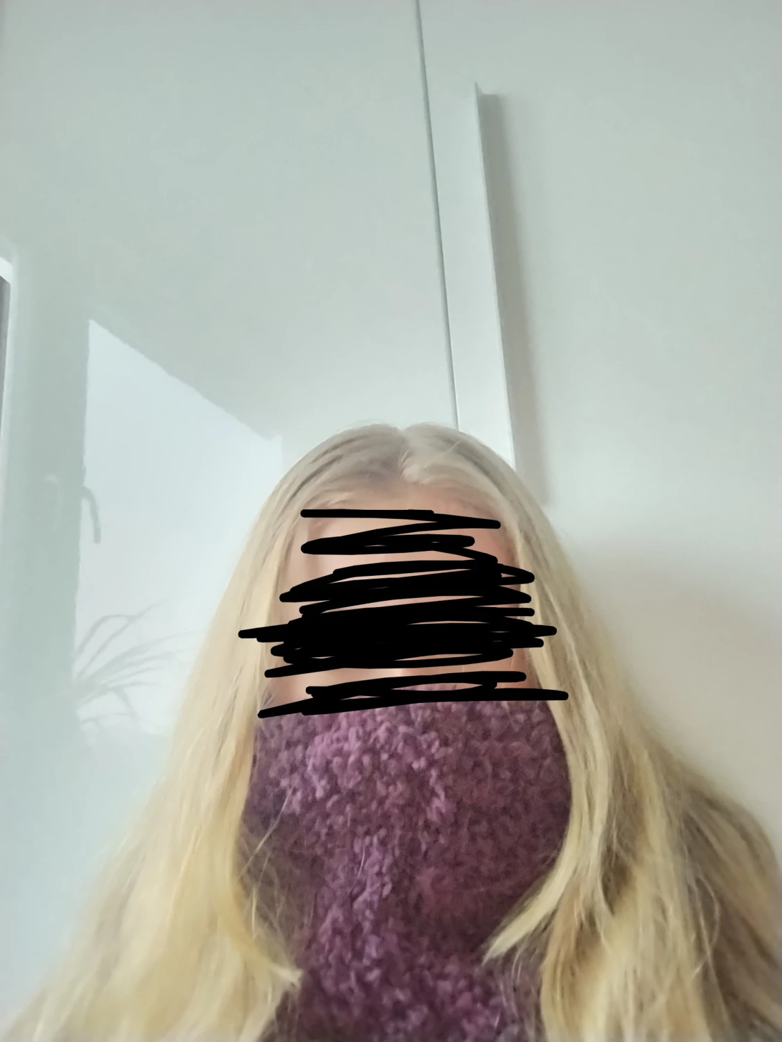 Lila fluffig halsduk i tubmodell - 2