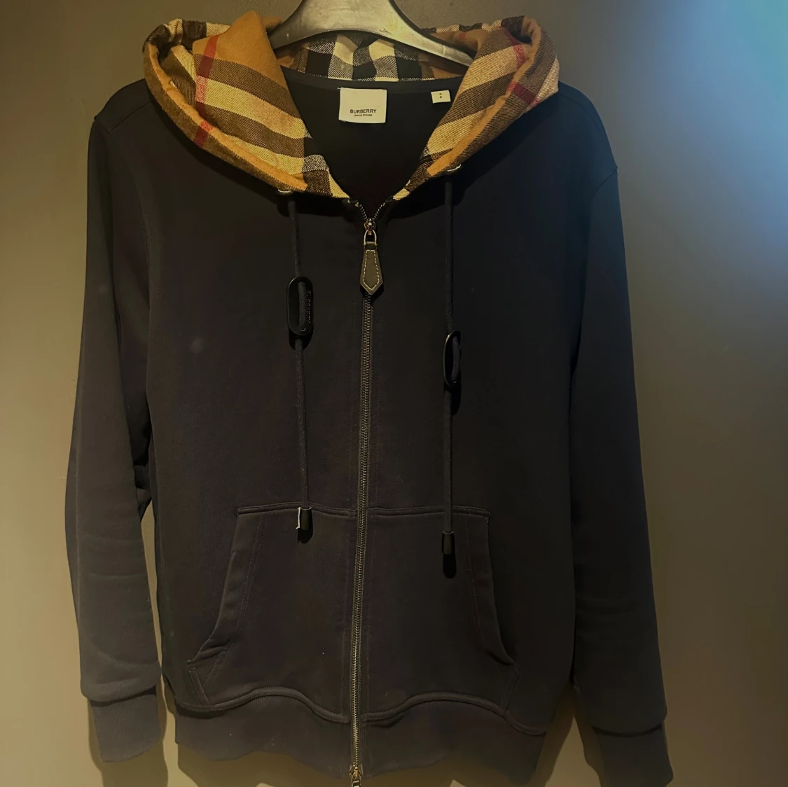 Navy Burberry hoodie 
