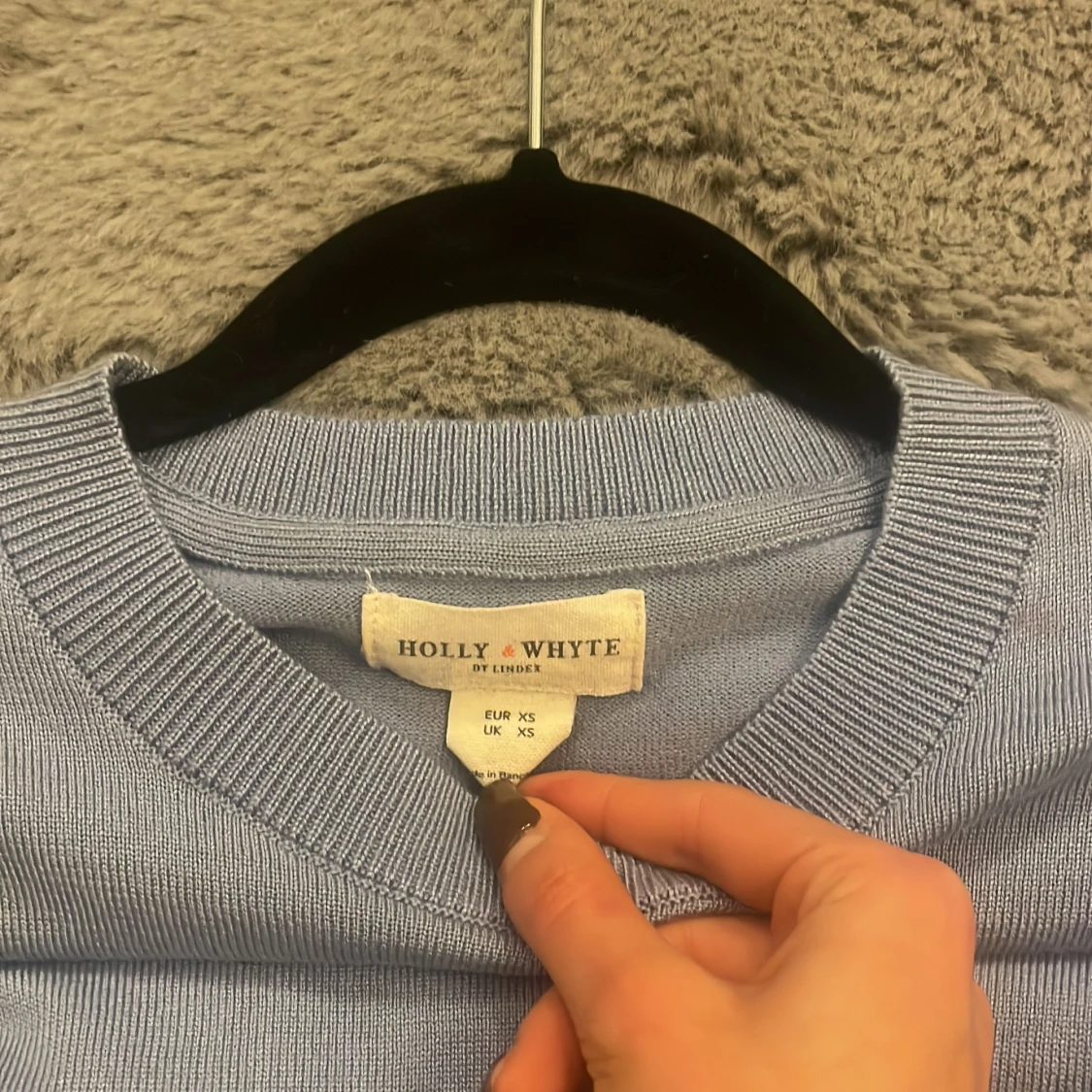 Ljusblå stickad tröja Holly & Whyte - 3