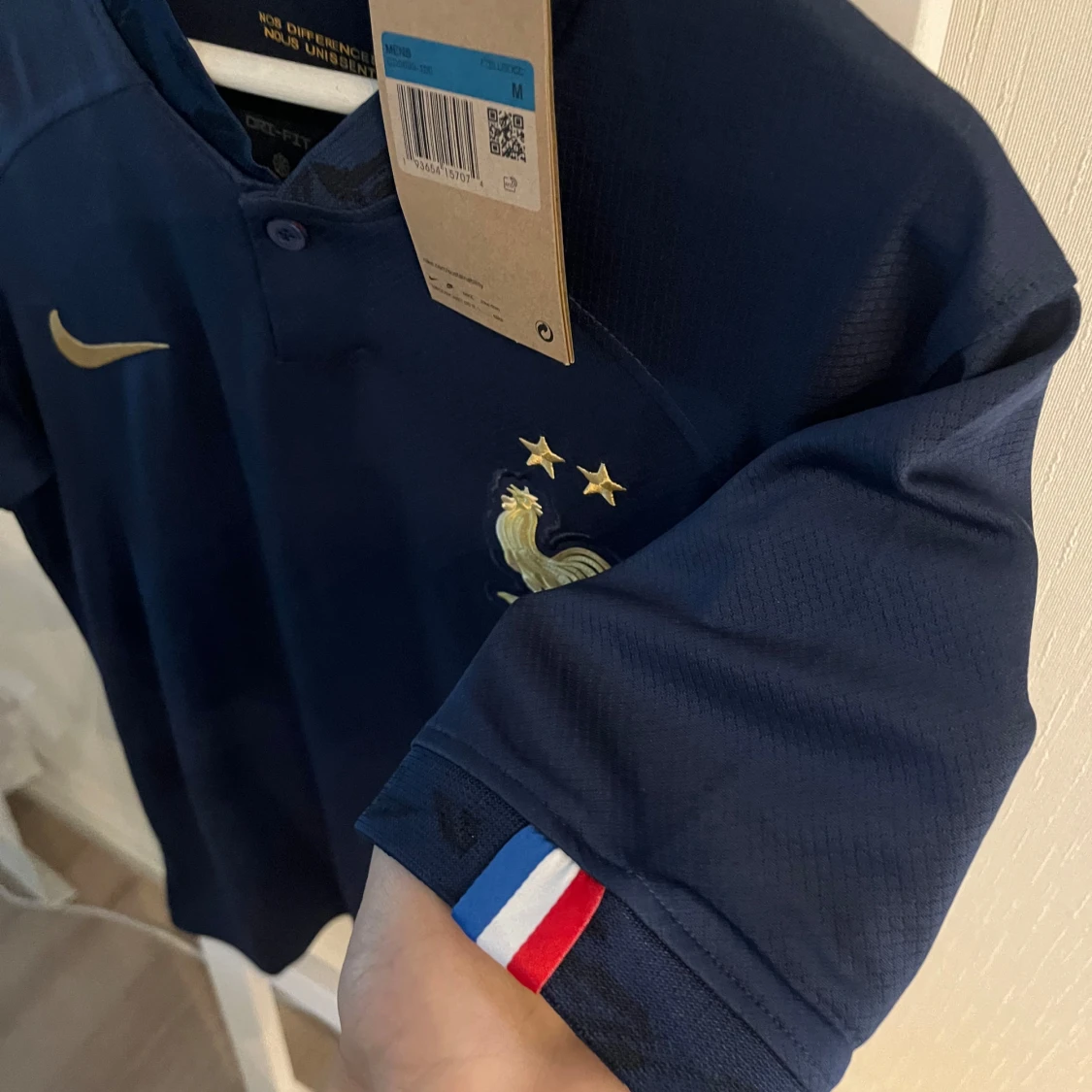 Frankrike fotbollströja Nike marinblå M - 3