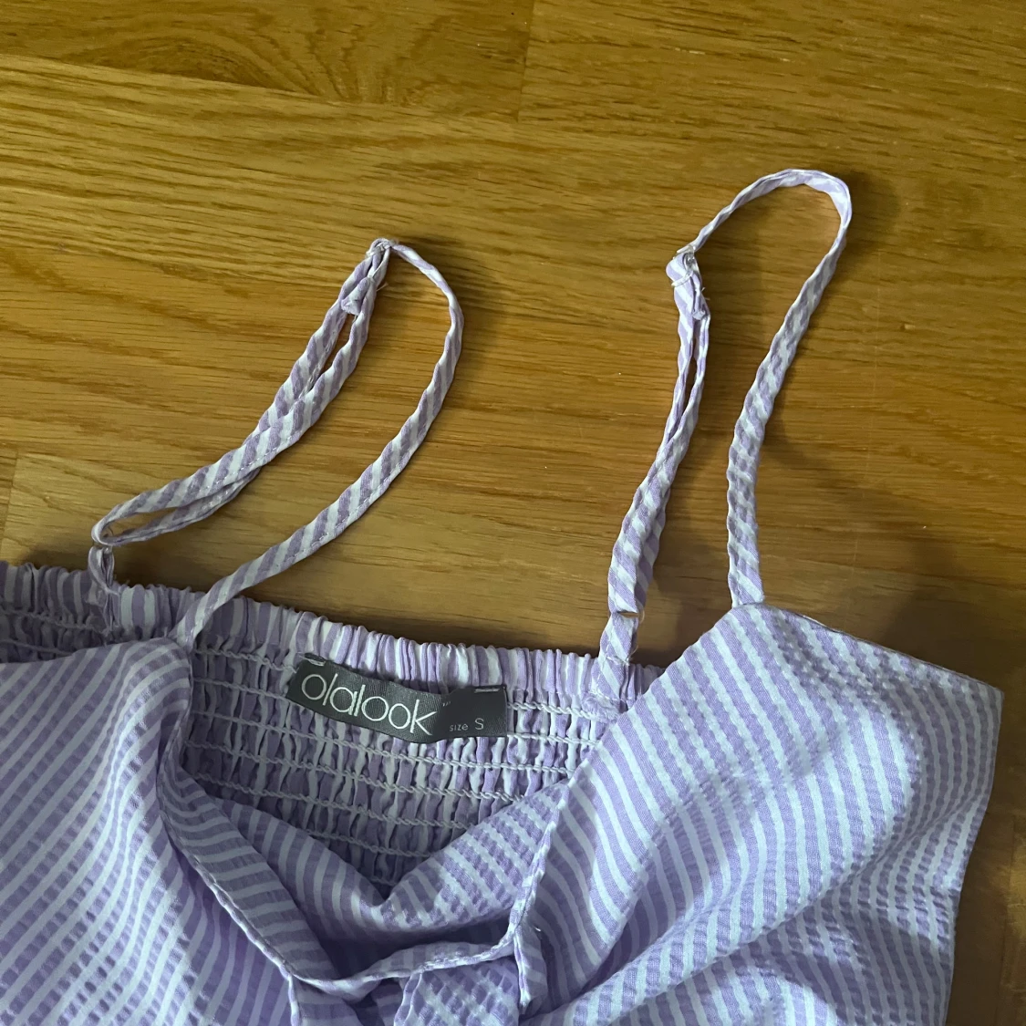 Ljuslila randig klänning Oldlook S - 2