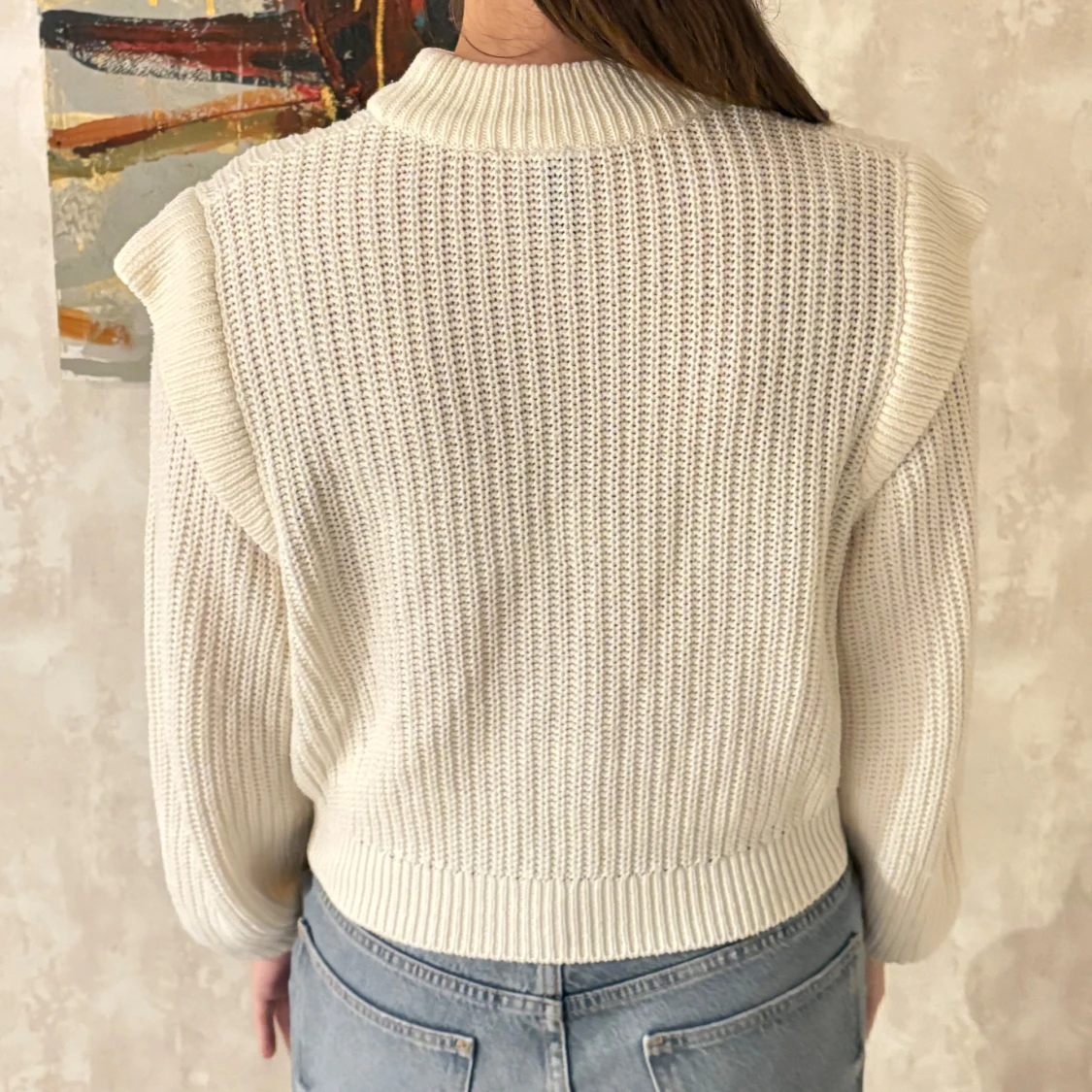 Vit stickad tröja från H&M Divided - 1