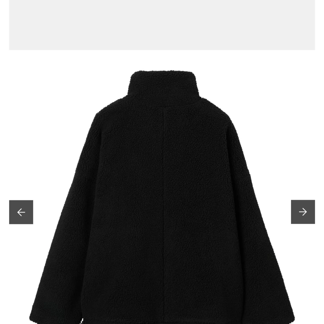 Svart teddyjacka med dragkedja - 1