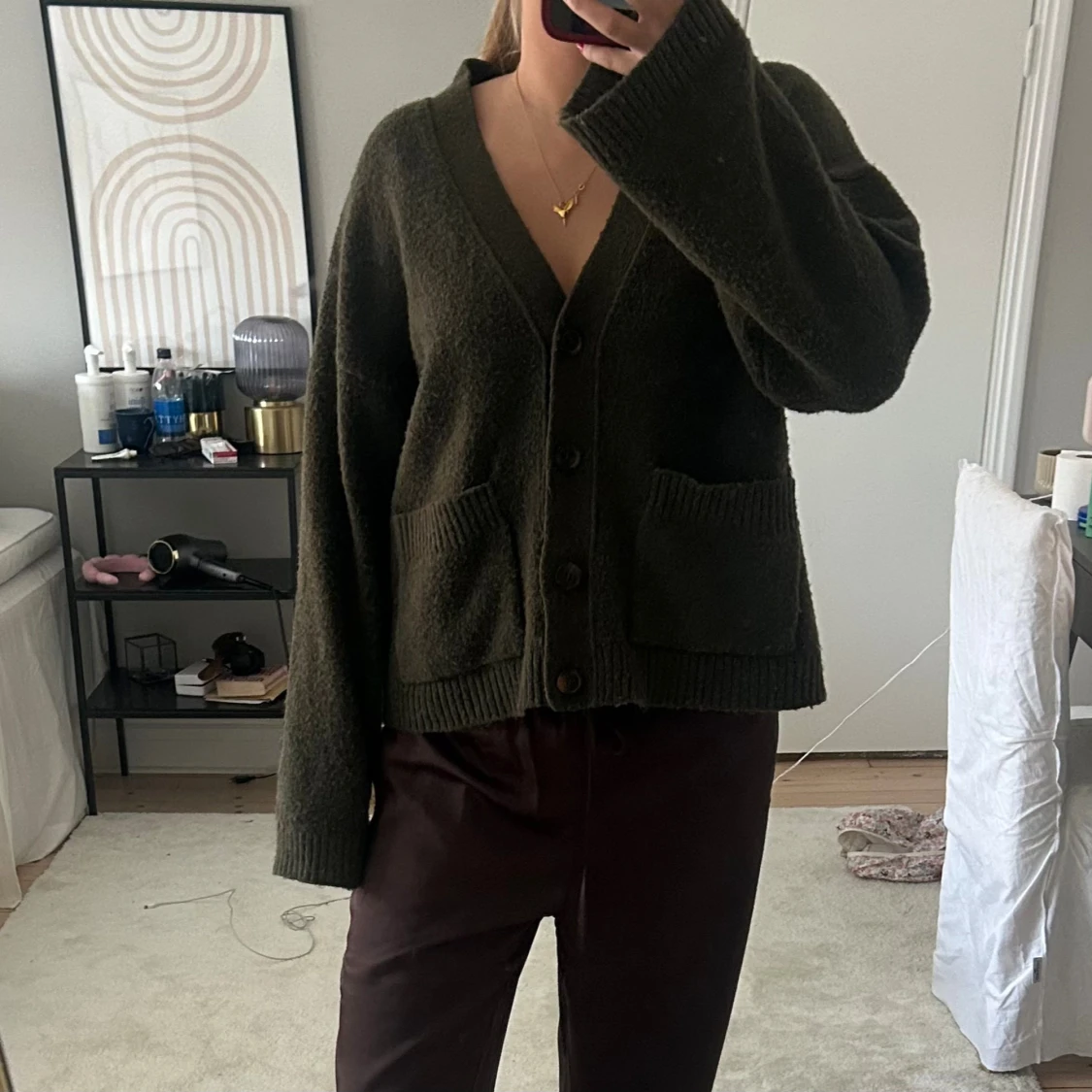 Olivgrön kofta från asos 