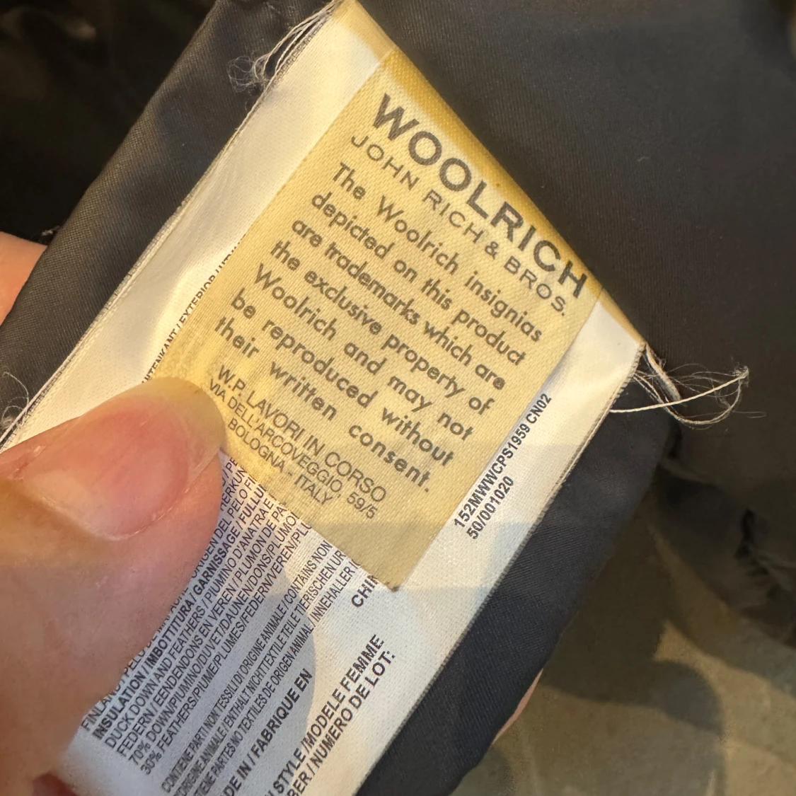 Svart parkas från Woolrich med päls - 2