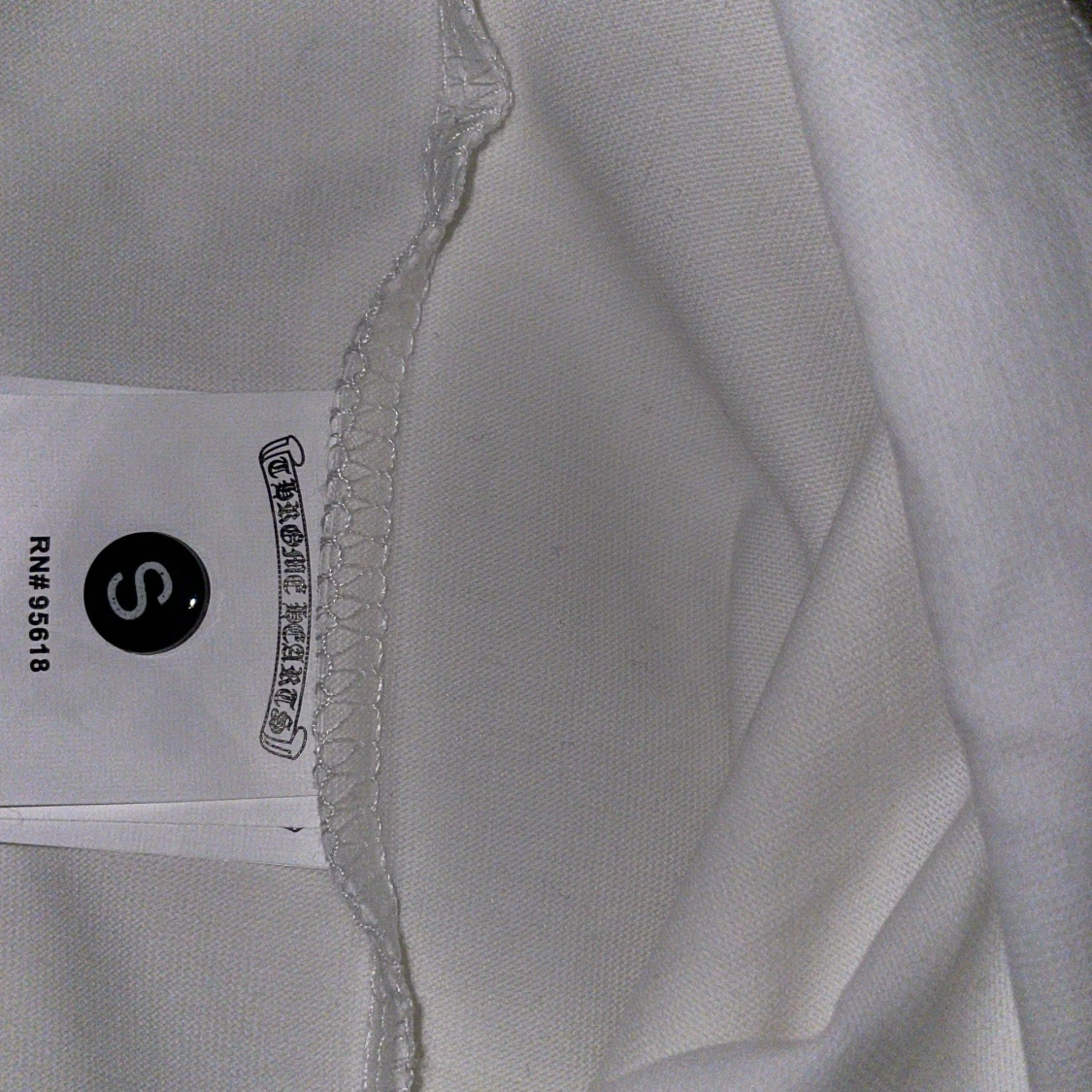 Vit Chrome Hearts t-shirt med rosa kors - 3