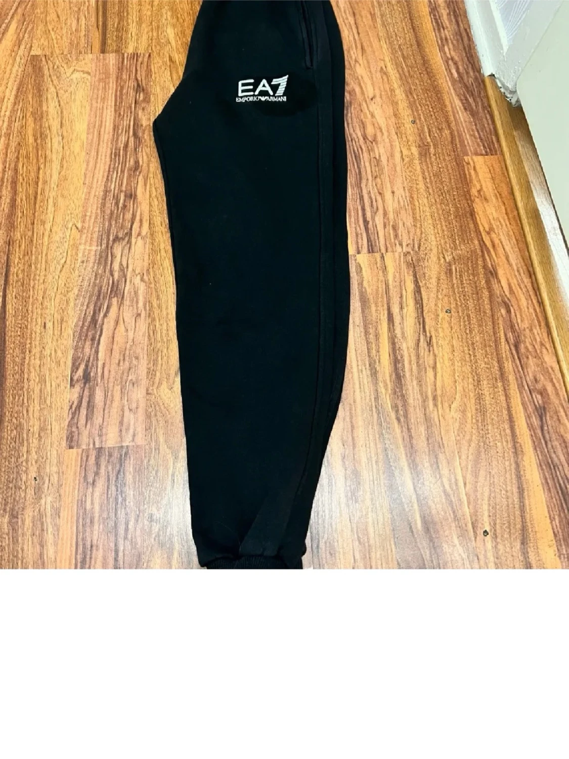 Svarta EA7 mjukisbyxor med logga - 1