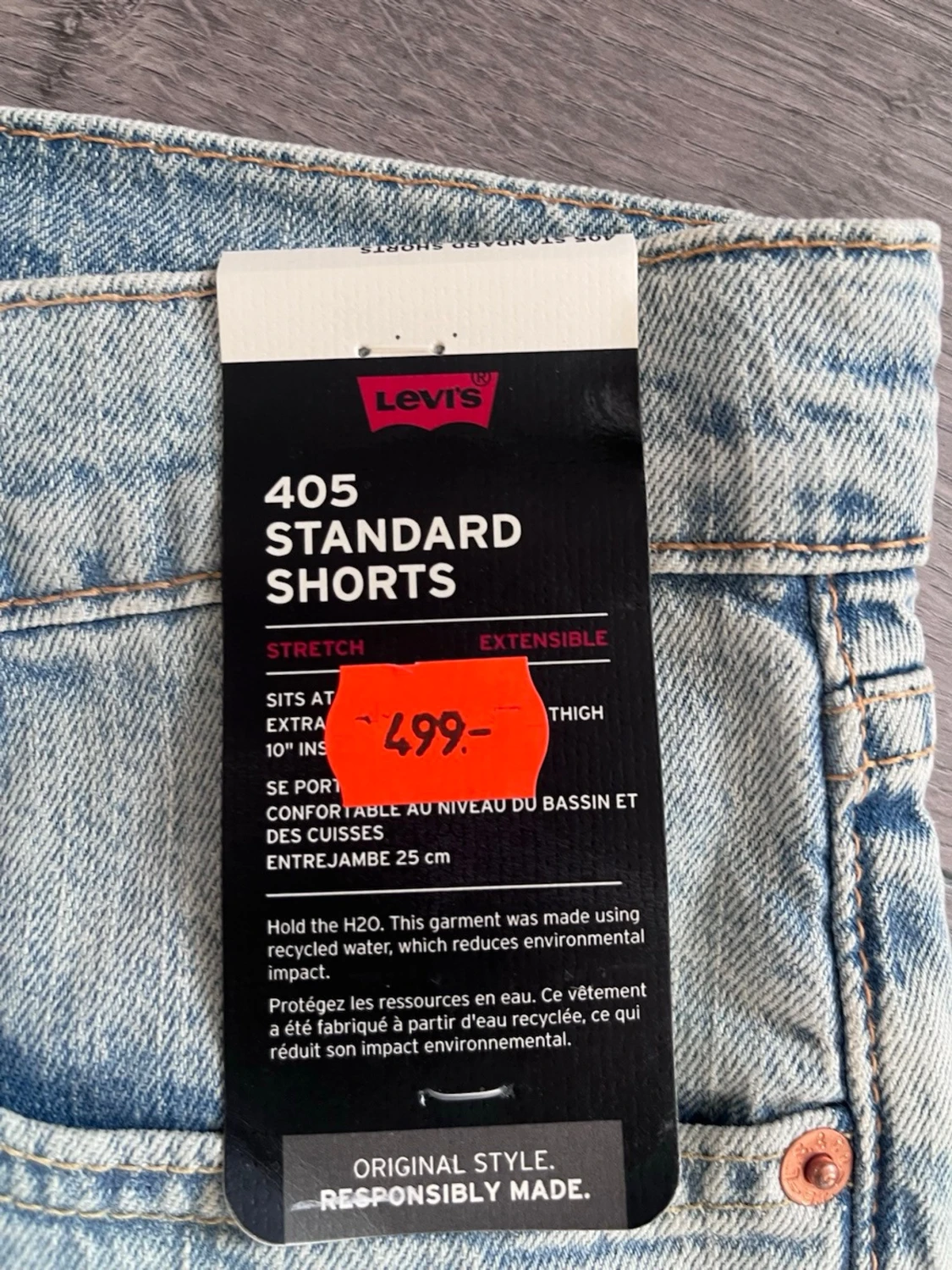 Levi's ljusblå denimshorts - 2