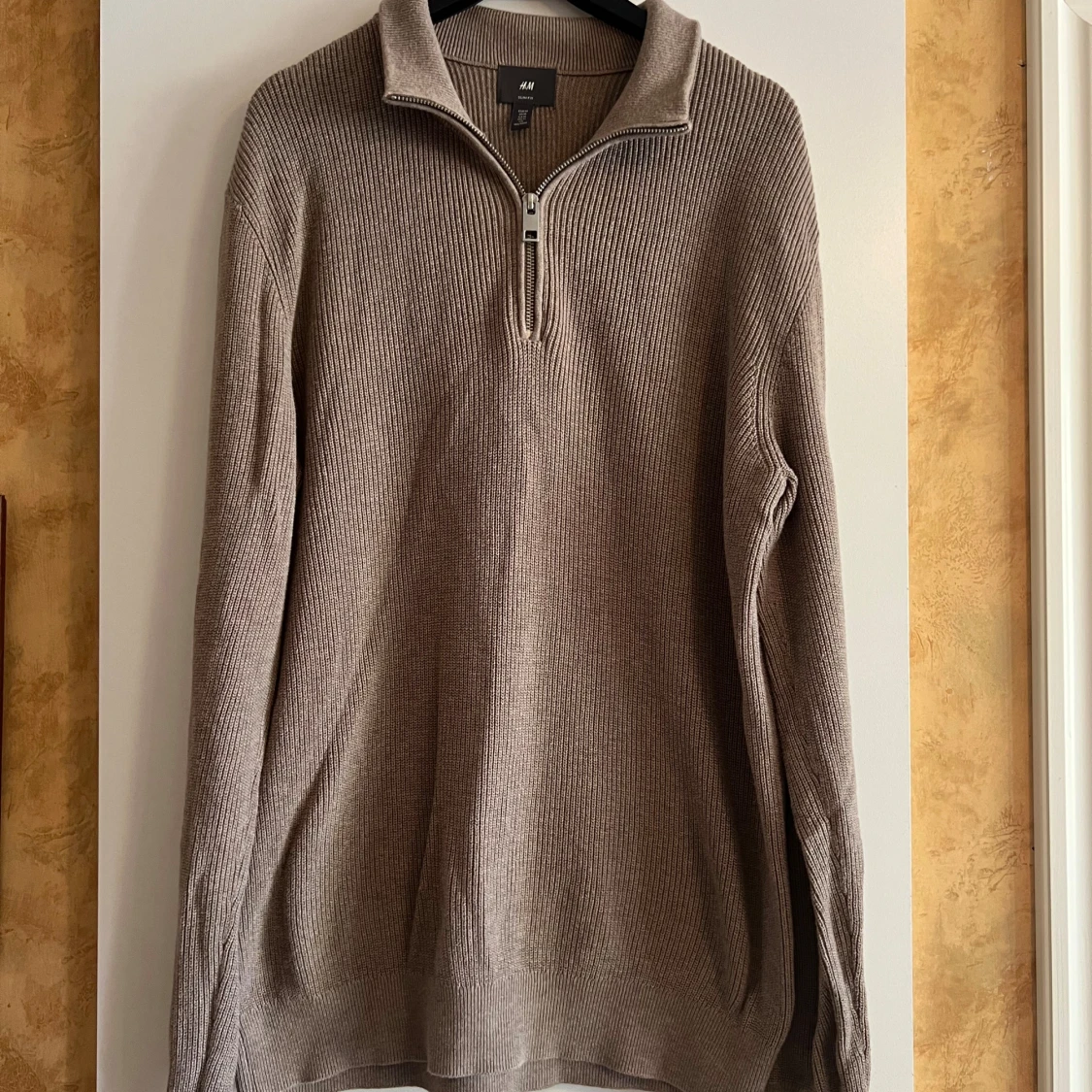 Stickad half zip tröja från H&M