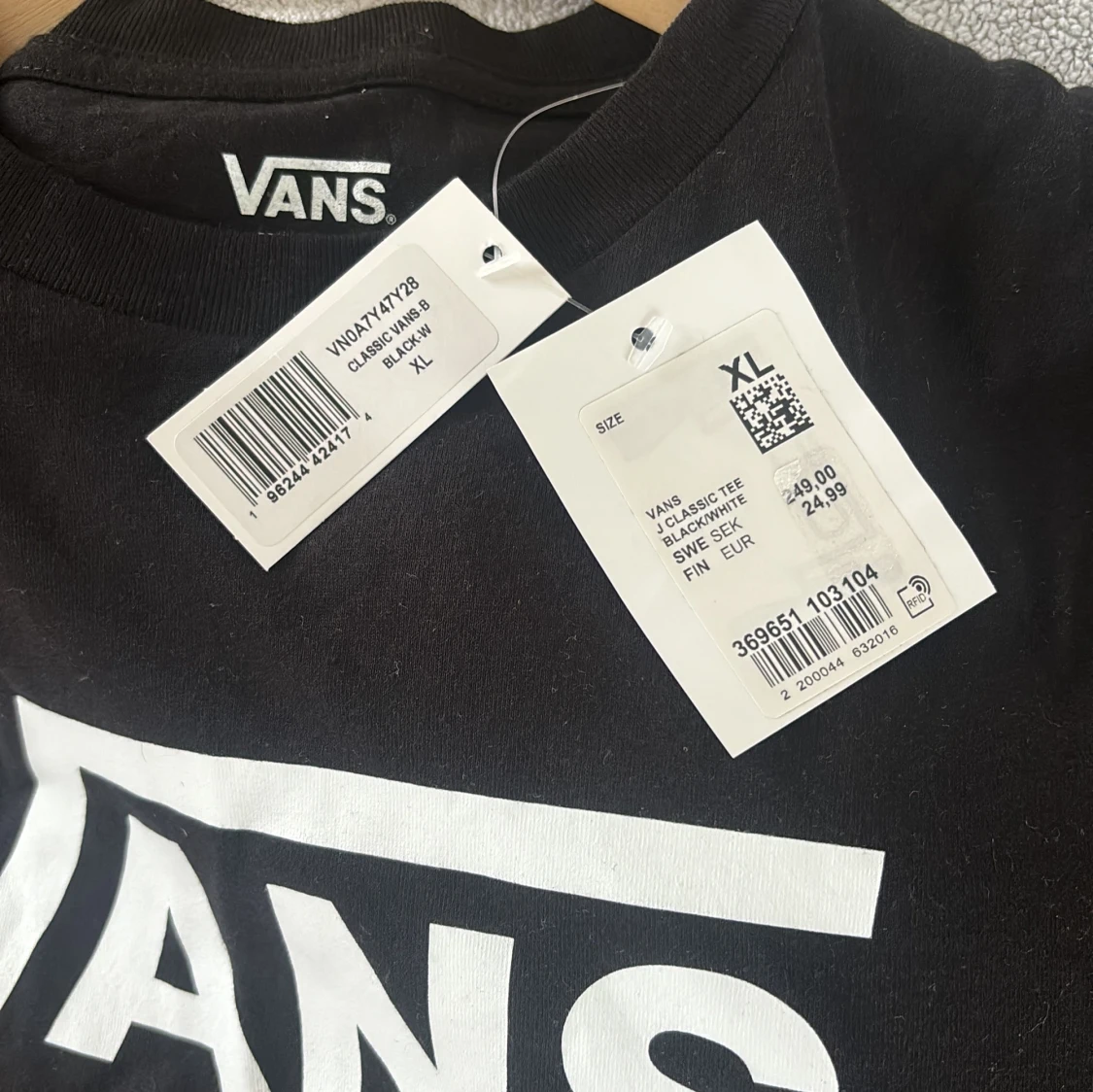 Svart Vans t-shirt med logga XL - 2
