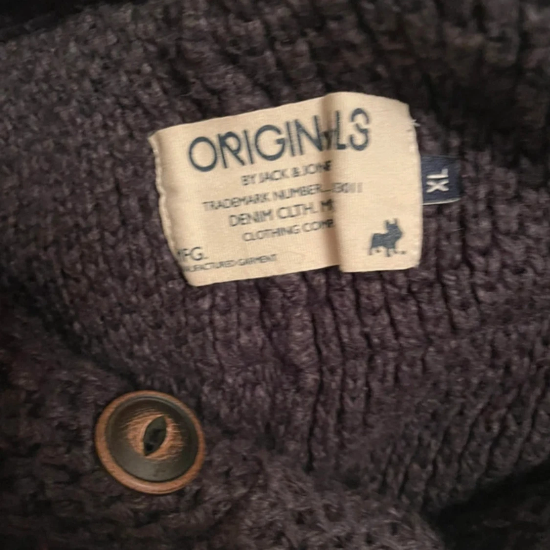 Grågrön kofta med huva för herr, storlek XL, Originals - 4