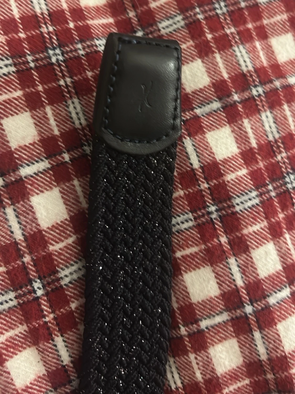 Svart flätat bälte med metallspänne - 2