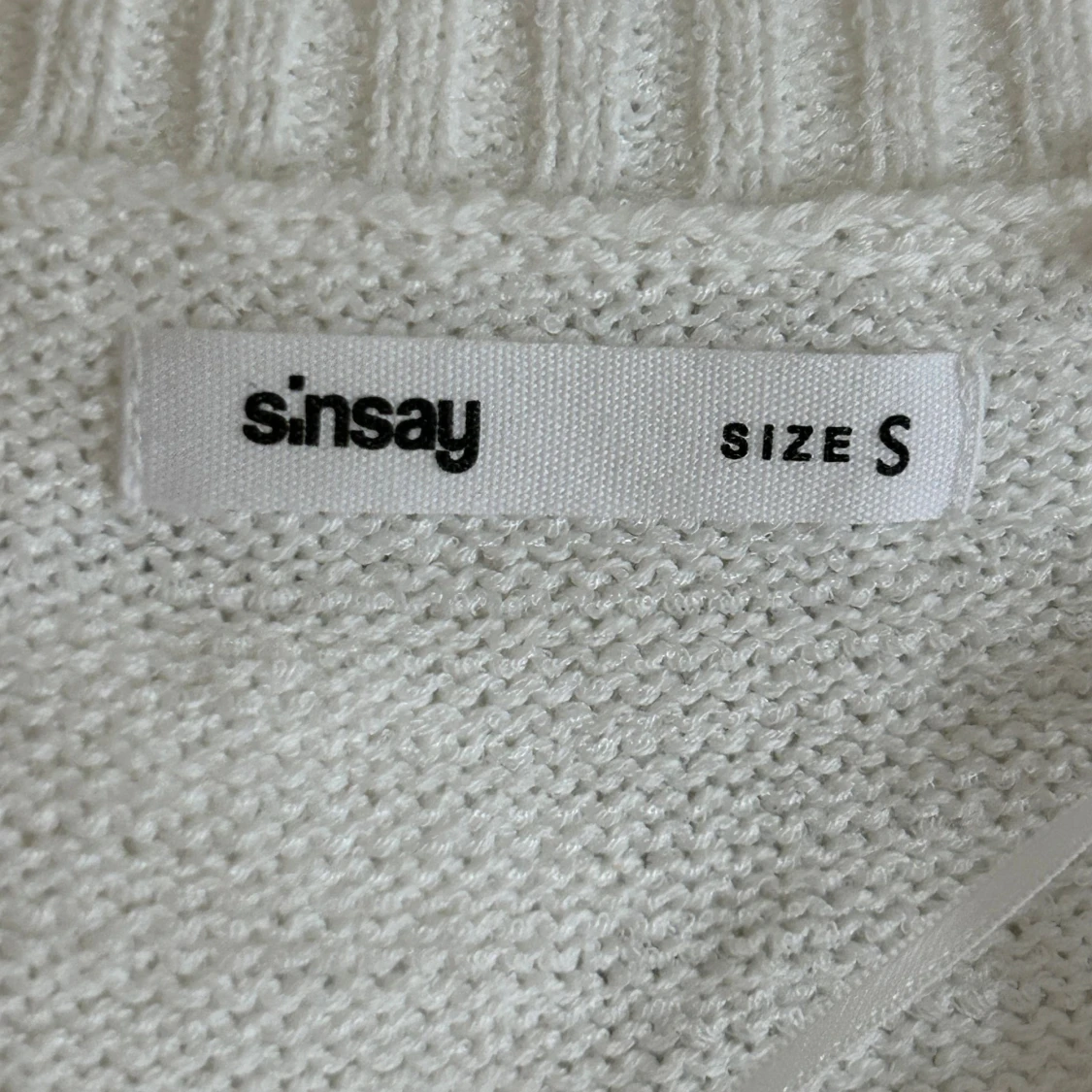 Vit stickad kofta från Sinsay - 1