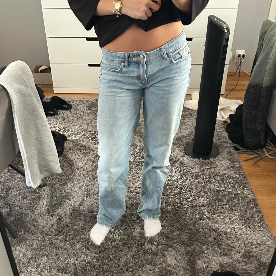 Ljusblå straight jeans - 1