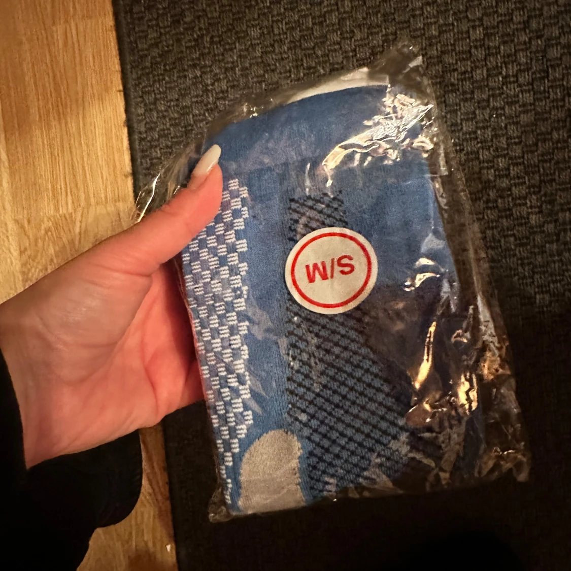 Blå och grå sportstrumpor W/S stödstrumpor  - 2