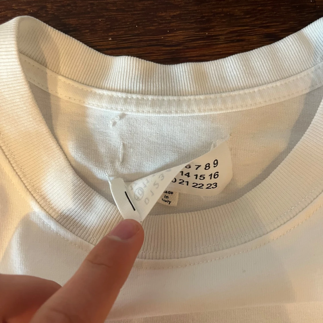 Maison Margiela vit t-shirt med tryck - 3