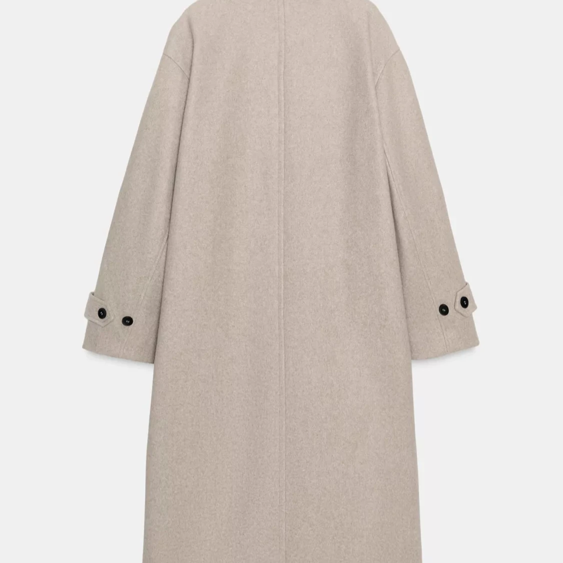 Beige oversized ullkappa från Zara - 2